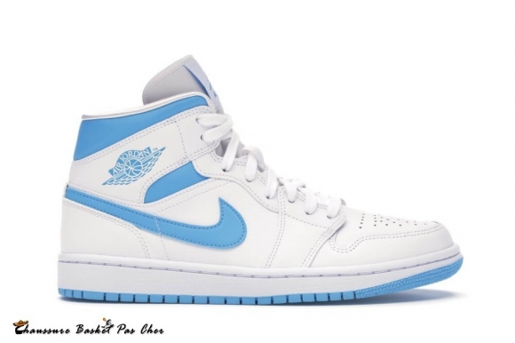 Jordan 1 Mid "Unc" (W) Bleu Blanc (BQ6472-114)