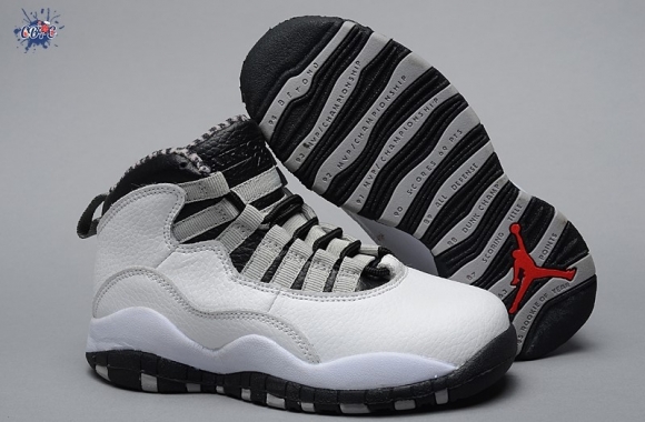 Meilleures Air Jordan 10 Noir Blanc Enfant