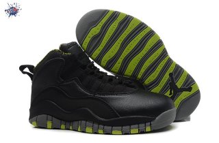 Meilleures Air Jordan 10 Noir Vert Enfant