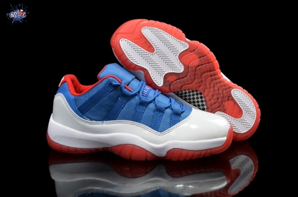 Meilleures Air Jordan 11 Bleu Blanc Orange