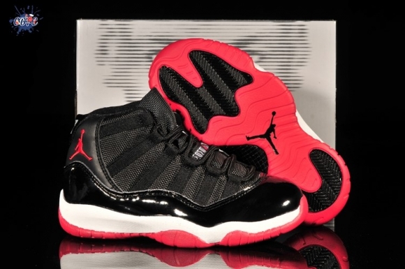 Meilleures Air Jordan 11 Rouge Noir Blanc Enfant