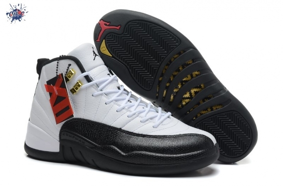 Meilleures Air Jordan 12 Blanc Noir Or