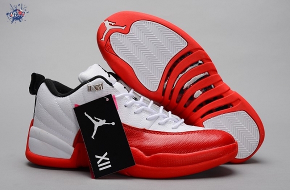 Meilleures Air Jordan 12 Blanc Rouge