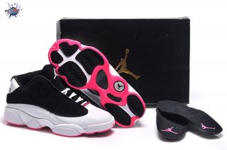 Meilleures Air Jordan 13 Noir Blanc Rose