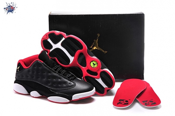 Meilleures Air Jordan 13 Noir Blanc Rouge