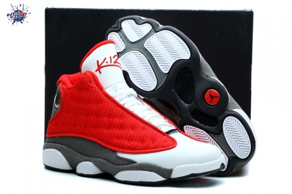 Meilleures Air Jordan 13 Rouge Blanc Gris