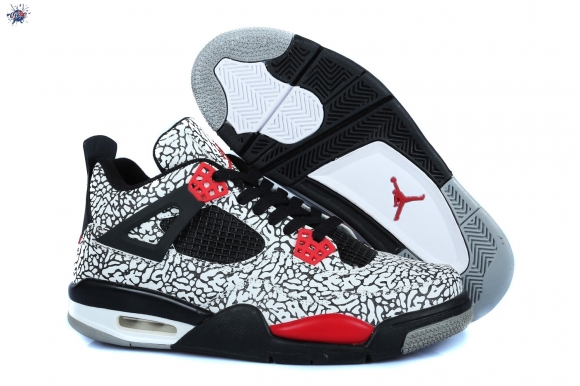 Meilleures Air Jordan 4 Blanc Noir Rouge