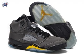 Meilleures Air Jordan 5 Gris Jaune