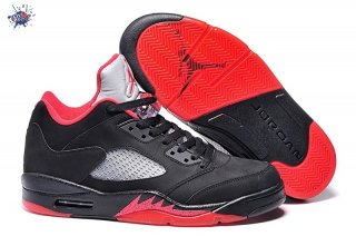 Meilleures Air Jordan 5 Gris Noir Rouge