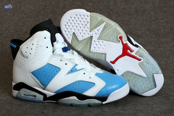 Meilleures Air Jordan 6 Bleu Blanc Noir