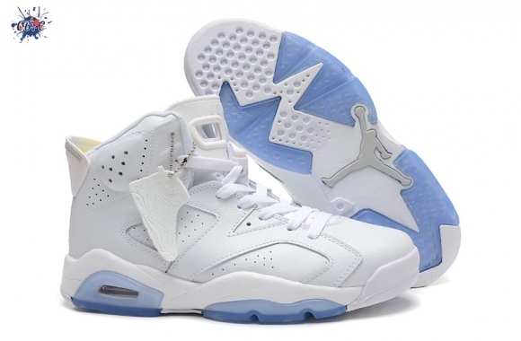 Meilleures Air Jordan 6 Clair Bleu Blanc