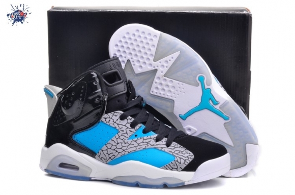 Meilleures Air Jordan 6 Noir Bleu Gris Blanc