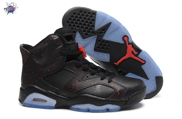 Meilleures Air Jordan 6 Noir Rouge Clair Bleu