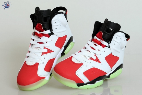 Meilleures Air Jordan 6 Rouge Blanc Fluorescent Vert