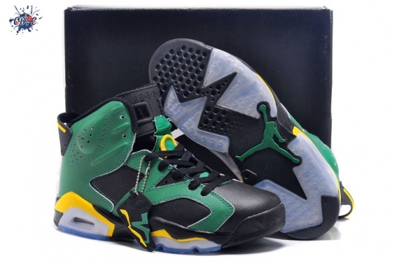 Meilleures Air Jordan 6 Vert Noir Jaune