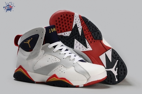 Meilleures Air Jordan 7 Blanc Argent Or