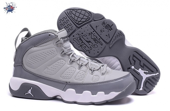 Meilleures Air Jordan 9 Gris Blanc