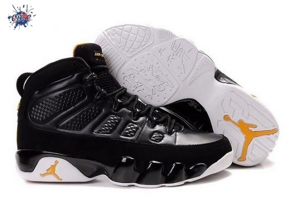 Meilleures Air Jordan 9 Noir Blanc Jaune