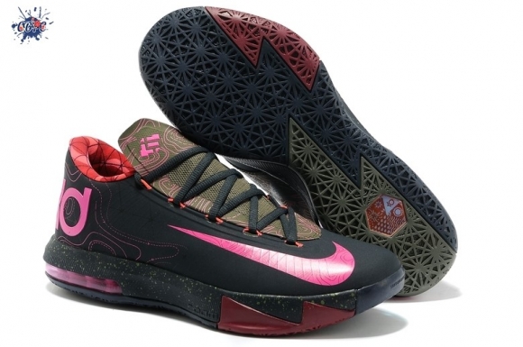 Meilleures Nike KD 6 Noir Rose Rouge