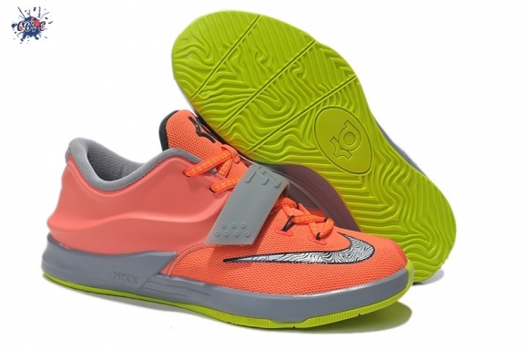 Meilleures Nike KD 7 Orange Gris Enfant