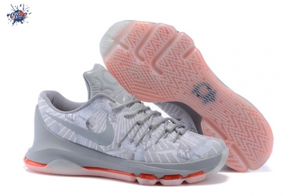 Meilleures Nike KD 8 Blanc Gris Orange