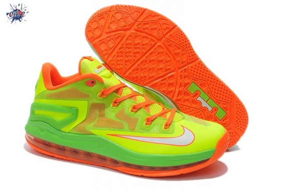 Meilleures Nike Lebron 11 Orange Fluorescent Vert