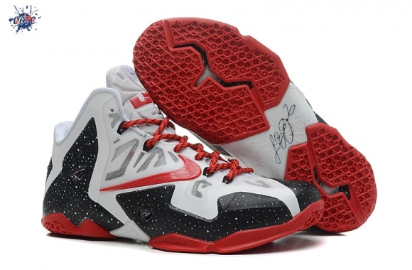 Meilleures Nike Lebron 11 Rouge Blanc Noir