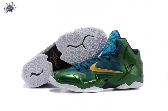 Meilleures Nike Lebron 11 Vert Or