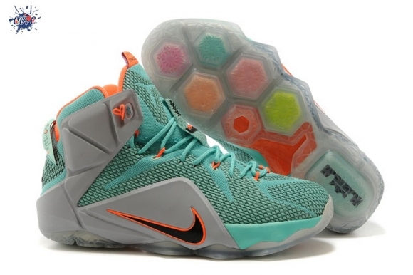 Meilleures Nike Lebron 12 Bleu Gris