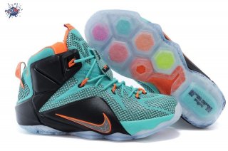 Meilleures Nike Lebron 12 Bleu Orange Noir