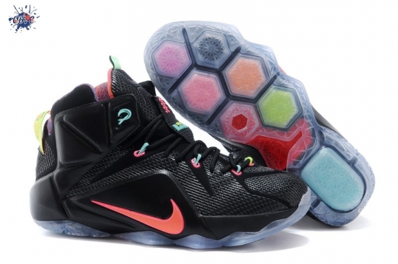 Meilleures Nike Lebron 12 Noir Orange