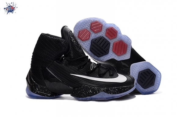 Meilleures Nike Lebron 13 Noir Gris Rouge