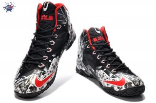 Meilleures Nike Lebron Noir Blanc Rouge Enfant