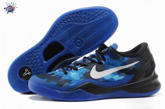 Meilleures Nike Zoom Kobe 8 Bleu Noir Blanc