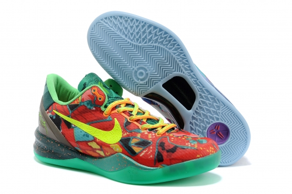 Meilleures Nike Zoom Kobe 8 Vert Rouge Jaune