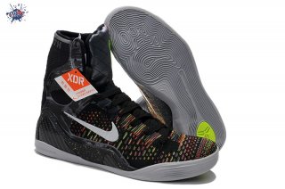 Meilleures Nike Zoom Kobe 9 Elite Noir Blanc Gris