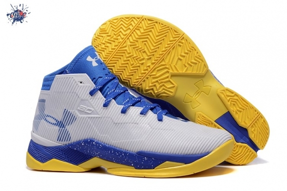 Meilleures Under Armour Curry 2.5 Blanc Bleu Jaune