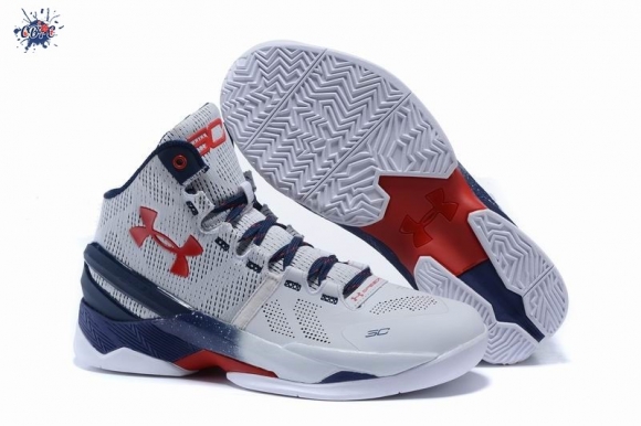 Meilleures Under Armour Curry 2 Bleu Blanc Rouge