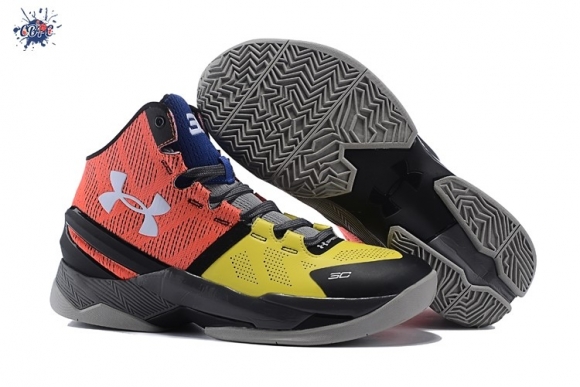 Meilleures Under Armour Curry 2 Jaune Gris Rouge