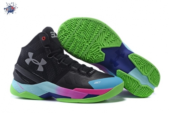 Meilleures Under Armour Curry 2 Rose Noir Vert